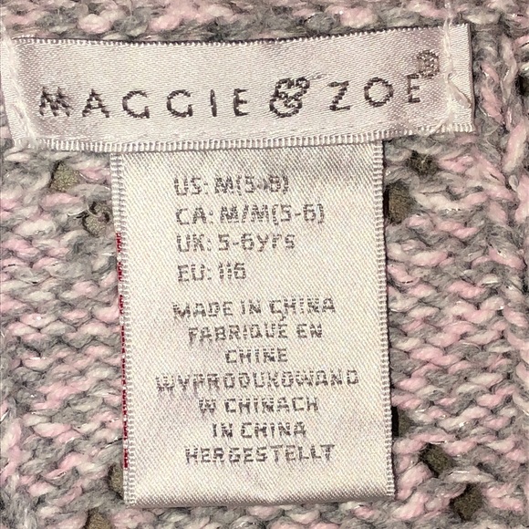 Maggie & Zoe Little Girl’s Sweater Flower Sz 5 - Picture 3 of 4